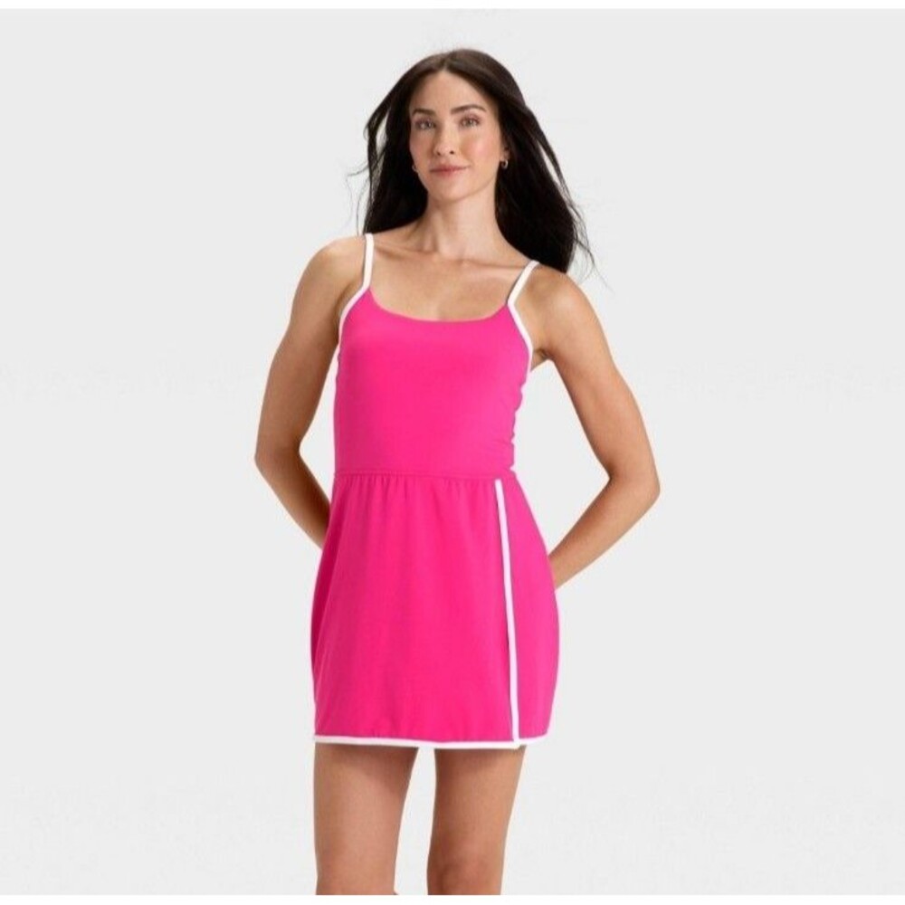 All In Motion Women's Pink Active Dress Everyday Soft Wrap with Shorts XL New
